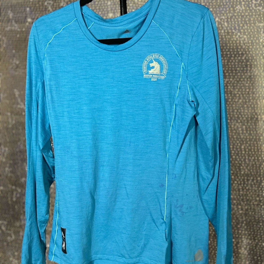 Blue Long Sleeve Athletic Shirt